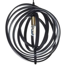 Wyld and Coco Black Poplar Wood Pendant Lamp - Round Adjustable Shade Two Settings - thumbnail 6