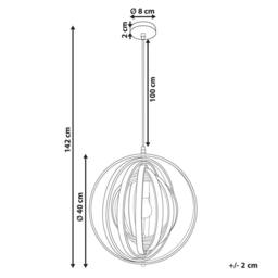 Wyld and Coco Black Poplar Wood Pendant Lamp - Round Adjustable Shade Two Settings - thumbnail 3