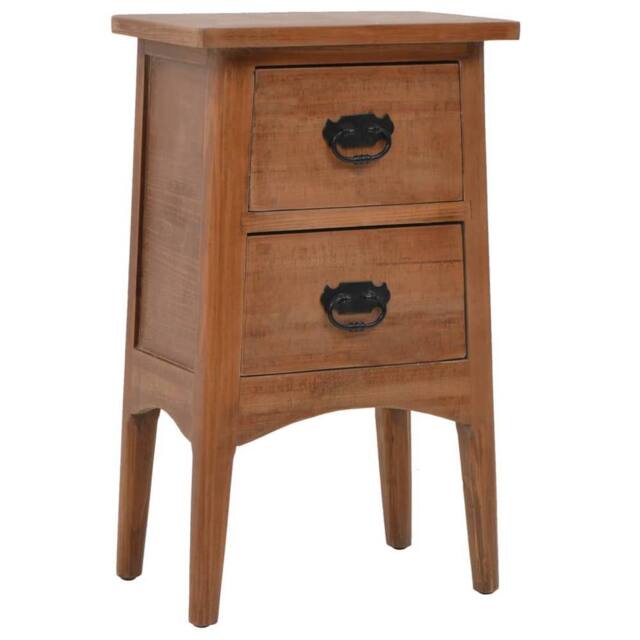 Berkfield Home Bedside Cabinet Solid Fir Wood 40x29x68 cm Brown - Size: 40 x 29 x 68 cm - image 1