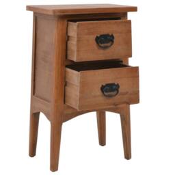 Berkfield Home Bedside Cabinet Solid Fir Wood 40x29x68 cm Brown - Size: 40 x 29 x 68 cm - thumbnail 5