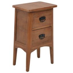 Berkfield Home Bedside Cabinet Solid Fir Wood 40x29x68 cm Brown - Size: 40 x 29 x 68 cm - thumbnail 3