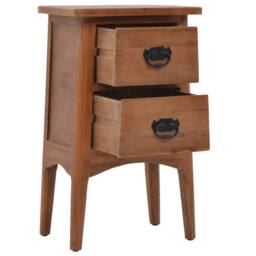 Berkfield Home Bedside Cabinet Solid Fir Wood 40x29x68 cm Brown - Size: 40 x 29 x 68 cm - thumbnail 6