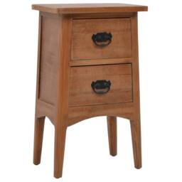 Berkfield Home Bedside Cabinet Solid Fir Wood 40x29x68 cm Brown - Size: 40 x 29 x 68 cm - thumbnail 1
