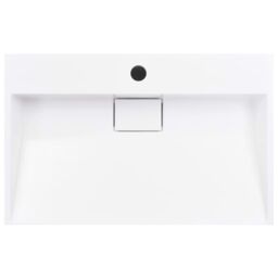 Berkfield Home Wash Basin 60x38x11 cm Mineral Cast/Marble Cast White - Size: 60 x 38 x 11 cm - thumbnail 4