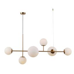 Netlighting Vailante Modern 6 Light Bar Pendant Ceiling Light E27+E14 in Gold - thumbnail 2