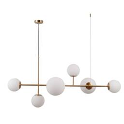 Netlighting Vailante Modern 6 Light Bar Pendant Ceiling Light E27+E14 in Gold