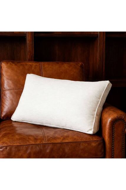 Living and Home Soft Corduroy Bedside Headboard Pillow Reading in Beige - Size: Small - image 1