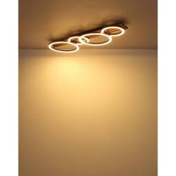 Netlighting Tisha 86x30cm Semi Flush Ceiling Light Matt Black 4x LED 3000K - Size: 86x30 cm - thumbnail 5
