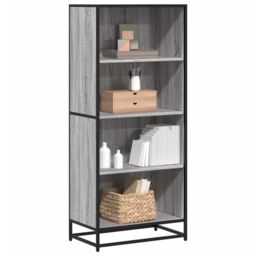 Berkfield Home Bookcase Grey Sonoma 60x35x139 cm Engineered Wood - Size: 60 x 35 x 139 cm - thumbnail 1