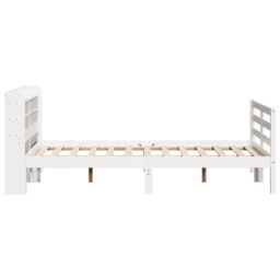 Berkfield Home Bed Frame with Headboard without Mattress White 120x190 cm Small Double - thumbnail 5