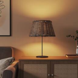 Berkfield Home Lamp Shade Brown √ò50x30 cm Wicker - Size: 50x30 cm