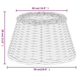 Berkfield Home Lamp Shade Brown √ò50x30 cm Wicker - Size: 50x30 cm - thumbnail 6