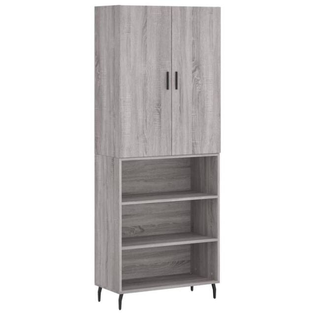 Berkfield Home Highboard Grey Sonoma 69.5x34x180 cm Engineered Wood - image 1