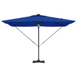 Berkfield Home Cantilever Roma Parasol with LEDs Azure Blue 286x285x270 cm Aluminium - Size: 286 x 285 x 270 cm - thumbnail 5
