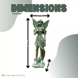 Marco Paul Fairy Garden Outdoor Statue Ornament in Green - thumbnail 4