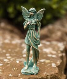 Marco Paul Fairy Garden Outdoor Statue Ornament in Green - thumbnail 1