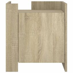 Berkfield Home Bedside Cabinet Sonoma Oak 45x50x50 cm Engineered Wood in Brown - Size: 45 x 50 x 50 cm - thumbnail 4
