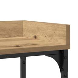 Berkfield Home Console Table Artisan Oak 100x30x80 cm Engineered Wood & Steel in Brown - Size: 100 x 30 x 80 cm - thumbnail 8