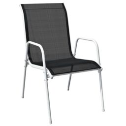 Berkfield Home 3 Piece Bistro Set Steel Black in Grey - thumbnail 5