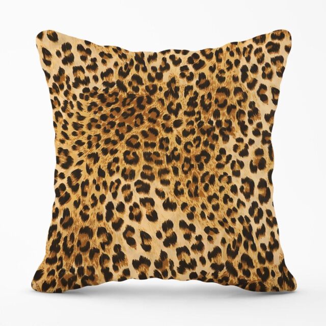 Warren Reed - Designer Wild Animal Pattern Outdoor Cushion in Brown - Size: 60 cm x 60 cm - image 1