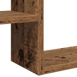 Berkfield Home Wall Cube Shelves 2 pcs Old Wood 50x15x50 cm Engineered Wood in Brown - Size: 50 x 15 x 50 cm - thumbnail 8