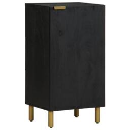 Berkfield Home Sideboard Black 40x33x75 cm Engineered Wood - Size: 40 x 33 x 75 cm - thumbnail 2