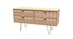 Ready Assembled 2 U Metro 4 Drawer Bed Box (Ready Assembled) in Light Oak - Size: Small - thumbnail 3