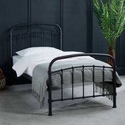 Lemon Pavilion Furniture 3 Feet Halston Single Bed - Metal - L200 x W101 x H113 cm - Black - thumbnail 2