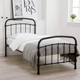 Lemon Pavilion Furniture 3 Feet Halston Single Bed - Metal - L200 x W101 x H113 cm - Black - thumbnail 4