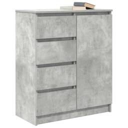 Berkfield Home Sideboard with Drawers Concrete Grey 71x35x84 cm Engineered Wood - Size: 71 x 35 x 84 cm - thumbnail 4