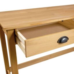 Berkfield Home Console Table Hill with 2 Drawers 110x45x74 cm Solid Pine Wood in Brown - Size: 110 x 45 x 74 cm - thumbnail 4