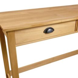 Berkfield Home Console Table Hill with 2 Drawers 110x45x74 cm Solid Pine Wood in Brown - Size: 110 x 45 x 74 cm - thumbnail 5