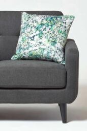 Homescapes Floral Garden Green Velvet Cushion 46 x 46 cm - thumbnail 3