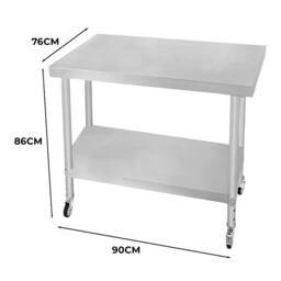 Monstershop KuKoo Work Table - 90cm x 76cm x 86cm in Silver - Size: 90 cm x 76 cm x 86 cm - thumbnail 4