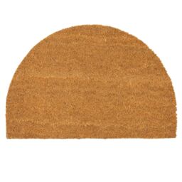 Nicola Spring Half Moon Coir Door Mat - 60 x 40cm in Brown - Size: 40 cm x 60 cm - thumbnail 1