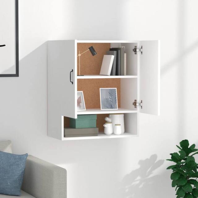 Berkfield Home Wall Cabinet White 60x31x70 cm Engineered Wood - Size: 60 x 31 x 70 cm - image 1