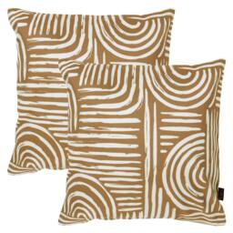 icon 2 Pack Cushion 43x43 Kyoto Fabric - Curve in Gold