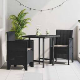 Berkfield Home Stylish Garden Chair Set of 2 Anthracite, Taupe Plastic Standard - thumbnail 2