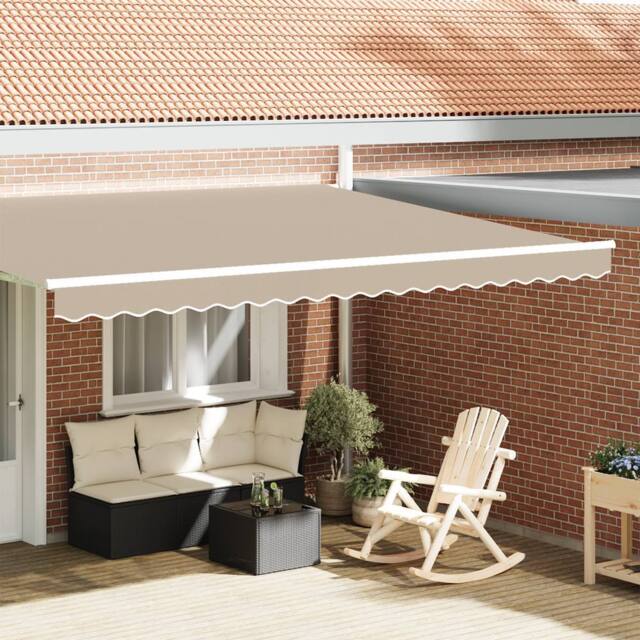 Berkfield Home Awning Valance for 4.5 m Frame Beige 4.3x0.2 m - image 1