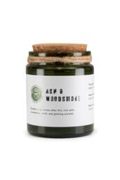 KDMD Ash & Woodsmoke Soy Candle with Woodwick 26 Hour Burn in Green