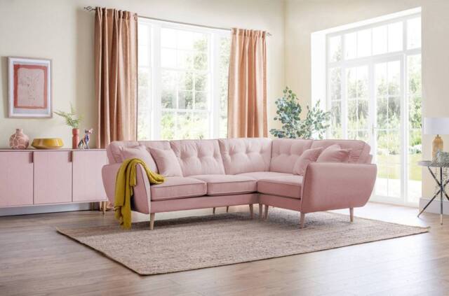 The Great Sofa Company Ailis 2 Corner 1 Faro Soft Pink in Dusty Pink - image 1