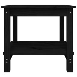 Berkfield Home Coffee Table Black 50x50x45 cm Solid Wood Pine - Size: 50 x 50 x 45 cm - thumbnail 5