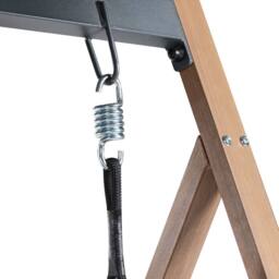 Wyld and Coco 3 Seater Patio Swing Grey Steel Wood Look Finish and Adjustable - thumbnail 9