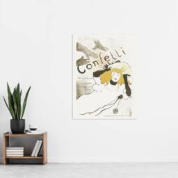 "Artery8 Confetti Vintage French Advert Vintage Wall Art Print Lautrec in White - Size: W24"" x H32""" - thumbnail 4