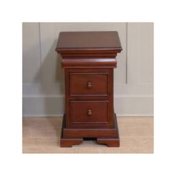 Lock Stock and Barrel Furniture Ltd French Louis Philippe Sleigh Style 2-3 Drawer Bedside - L45xW40xH65 cm in Brown - thumbnail 2
