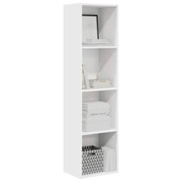 Berkfield Home Bookcase White 40x30x152 cm Engineered Wood - Size: 40 x 30 x 152 cm - thumbnail 4
