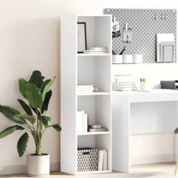 Berkfield Home Bookcase White 40x30x152 cm Engineered Wood - Size: 40 x 30 x 152 cm - thumbnail 2