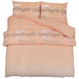 Berkfield Home Duvet Cover Set Pink 200x200 cm Cotton - thumbnail 2
