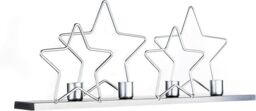 Marco Paul Silver Star Taper Candle Holder Metal Candle Holder Candlestick - thumbnail 2