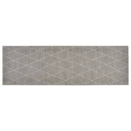 Berkfield Home Kitchen Rug Washable Rhombus 60x180 cm Velvet in Grey